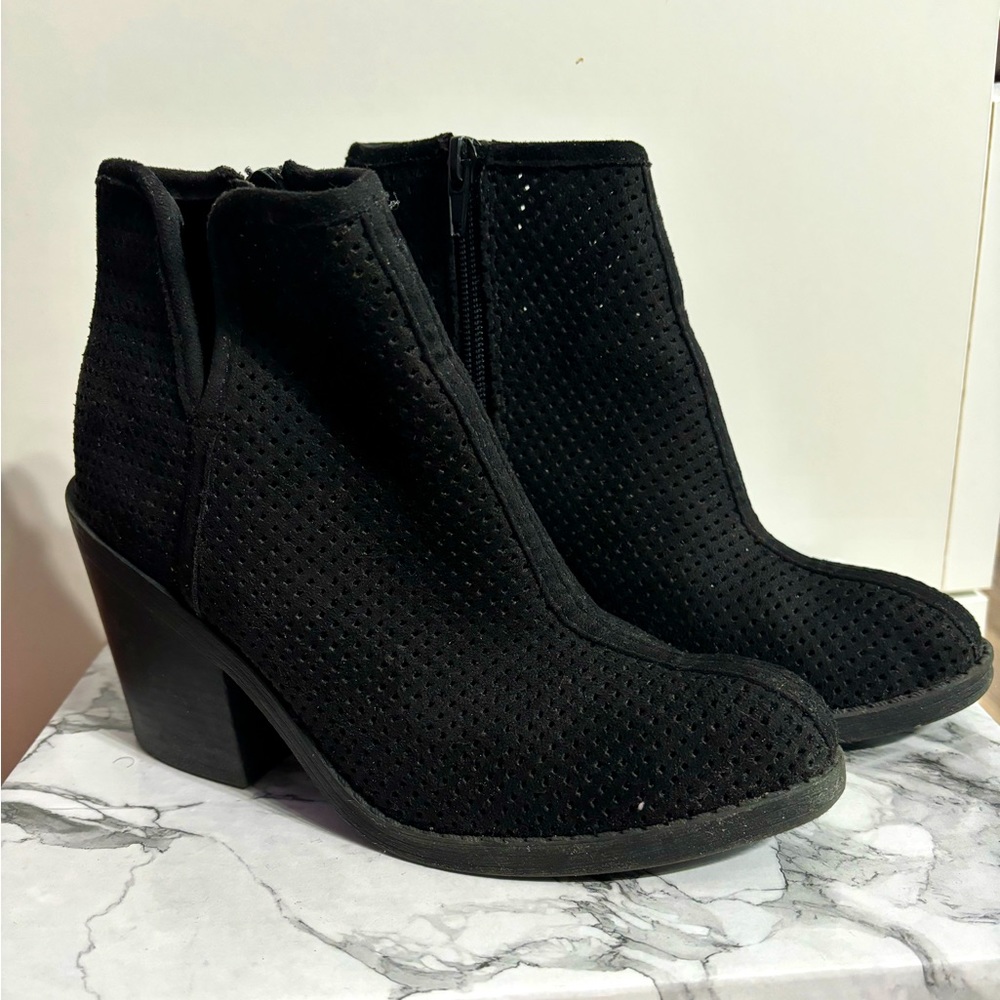 SODA 2 inch heel booties.